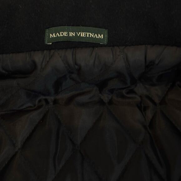 Lauren Ralph Lauren Wool Blend Field Coat 42L Interior Drawstring Button & Zip - Picture 6 of 7